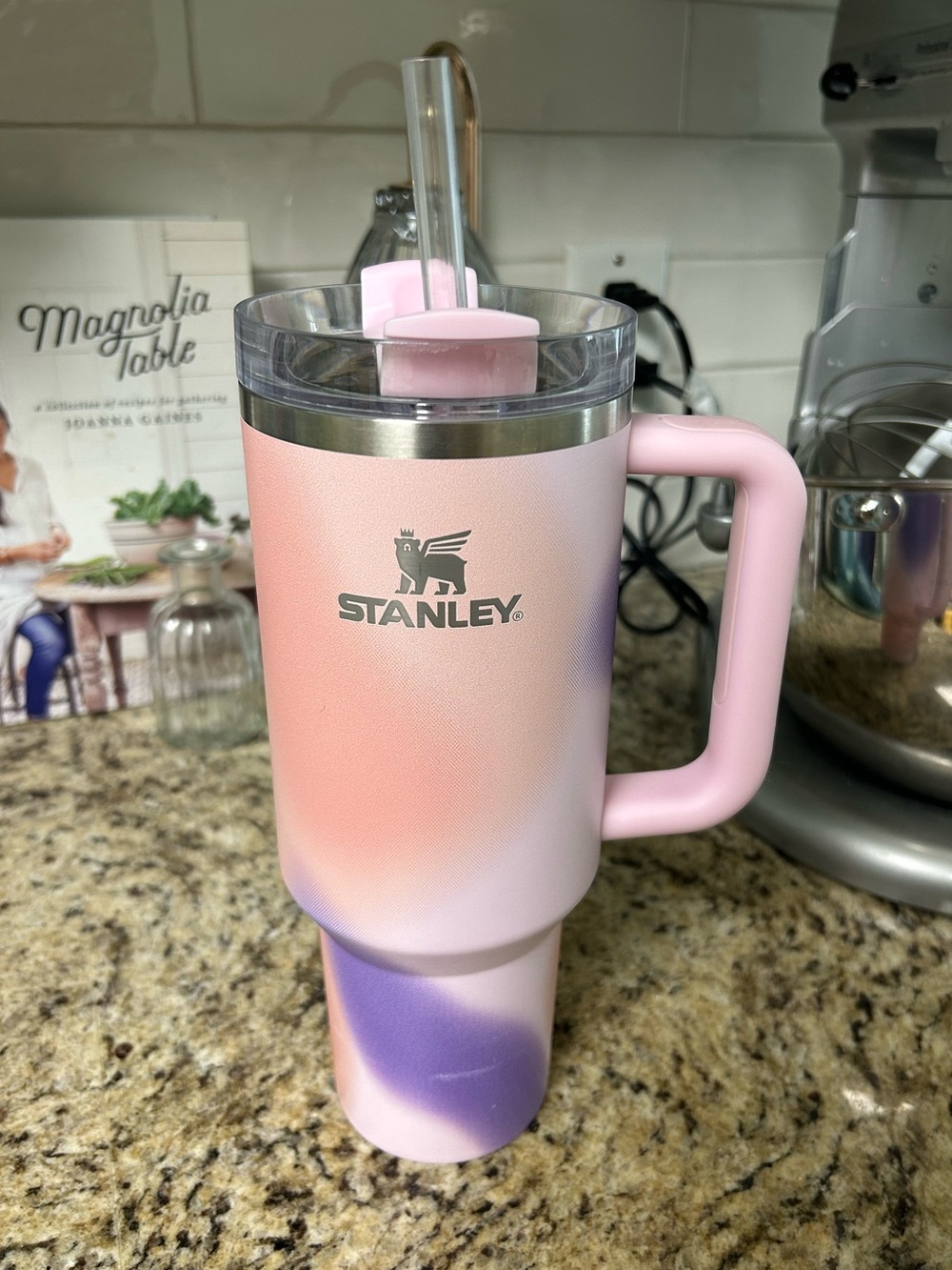 Pink and purple Stanley 40oz cup